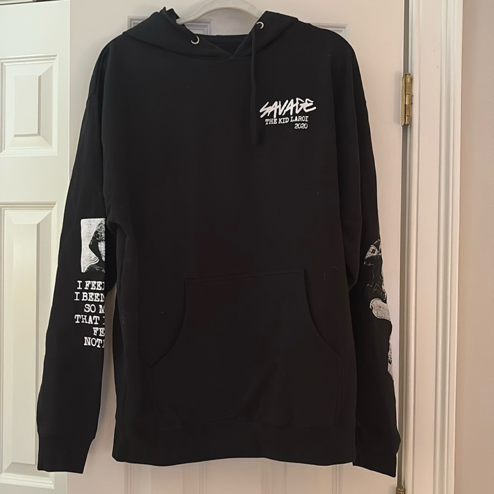The Kid Laroi Savage Tour Hoodie‎ 2020 Black Been Thru So Much Merch Size Large